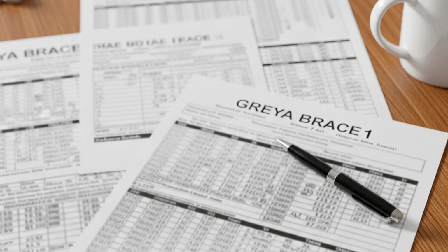 Greyhound race form guide document with racing statistics and trap positions