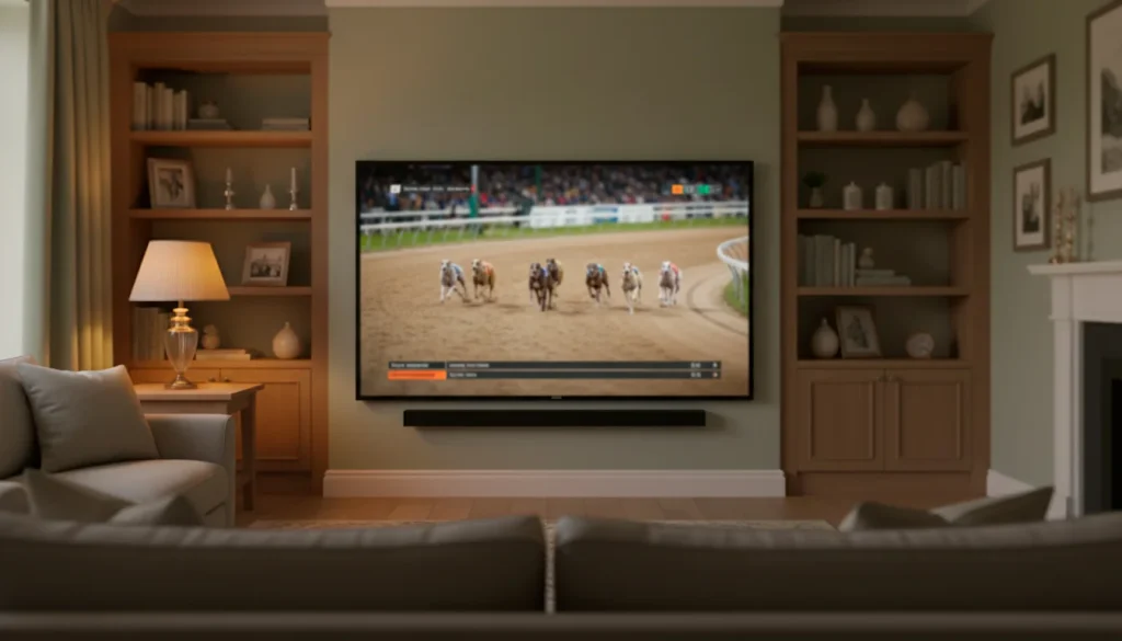Sky Sports Racing greyhound broadcast on television screen